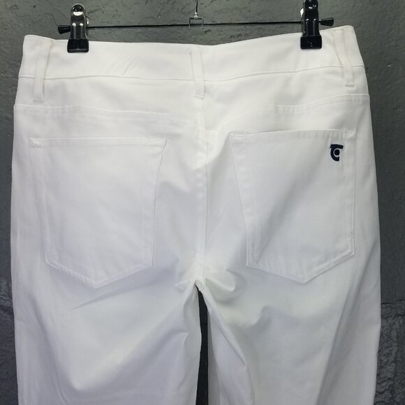 Tretorn Cropped Cuffed Pants Women's 4 Lightweight Pedal Pushers Golf White NEW - Picture 10 of 16